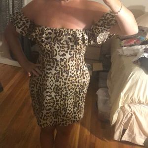 NWT Leopard dress MISSGUIDDED US 10